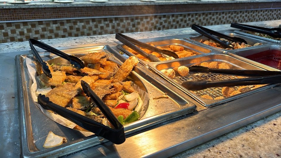 Steamed Vegetables and Fried Rice Buffet